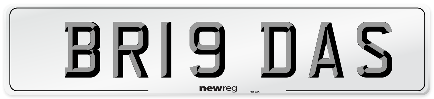 BR19 DAS Number Plate from New Reg